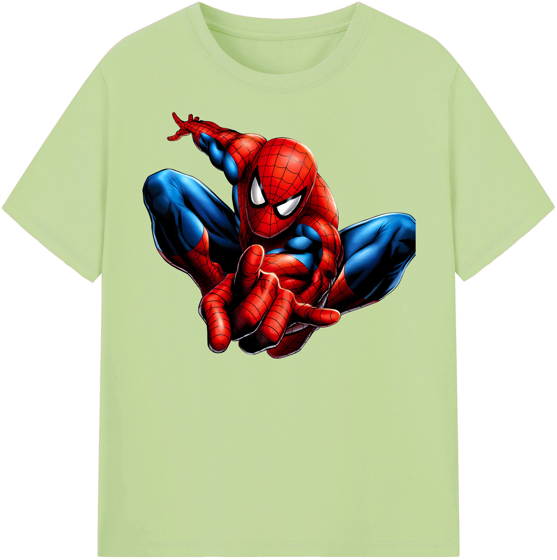 （画像用） Spider Man スパイダーマン 綿100％半袖Tシャツ（フロントプリント）